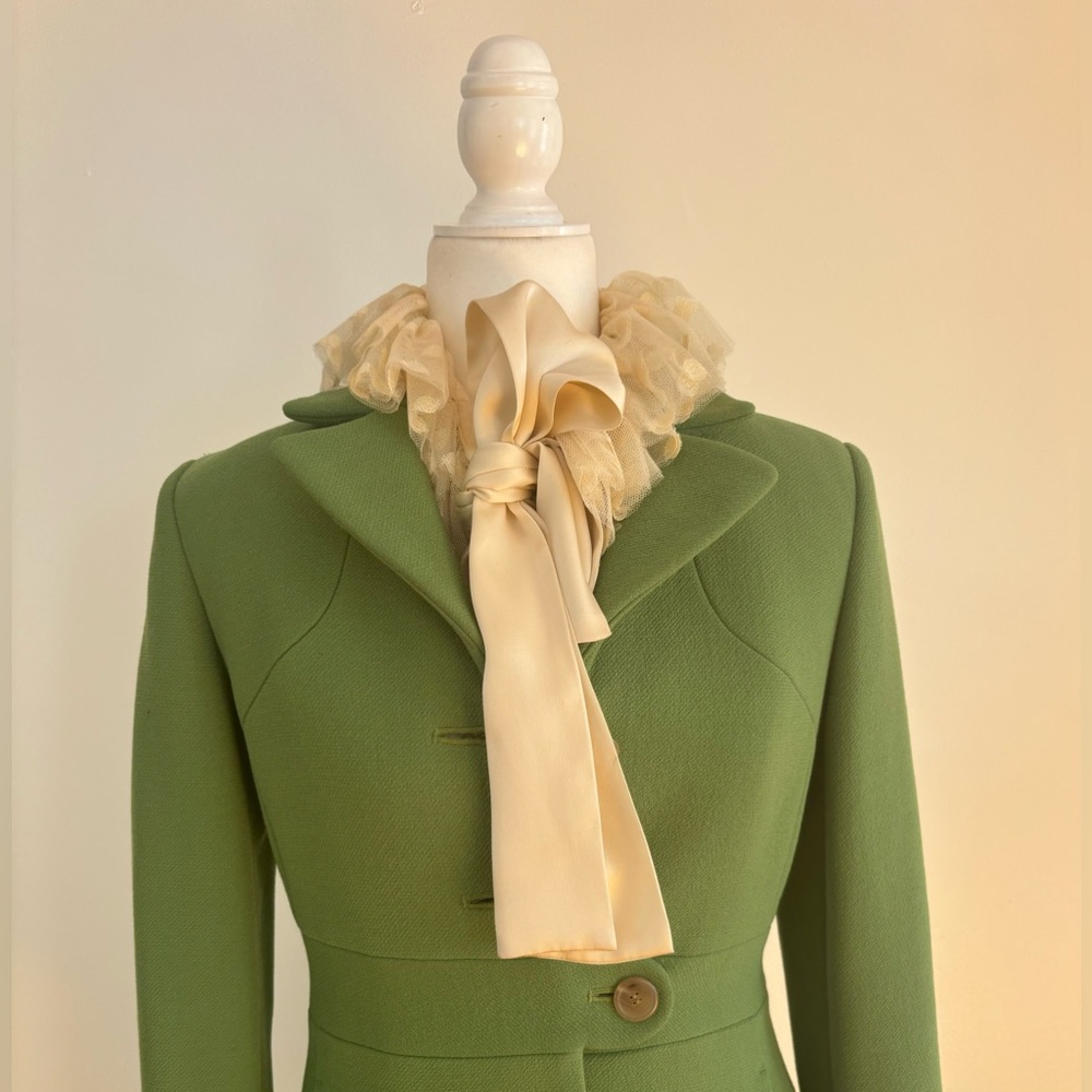 Vintage Mary Ann Restivo Silk Blouse Pierrot Collar Size 10 - Picture 12 of 16